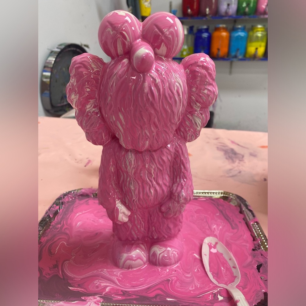 Pink/White Kaws Piggy Bank